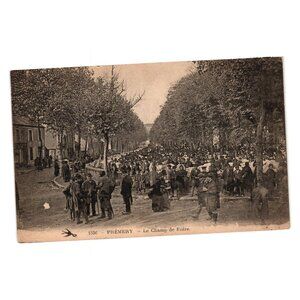 Antique 1919 French Postcard Premery Le Champ De Foire Vintage US Army Postmark